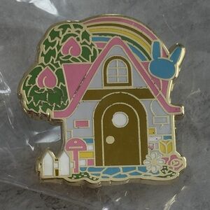 Animal Crossing Colorful Enamel Pin with House Design